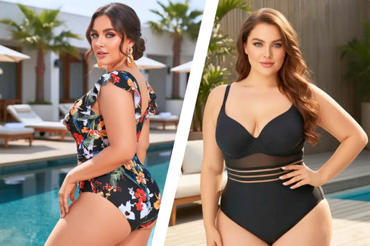 7 Melhores Modelos de Maiô Plus Size que Disfarçam Barriga