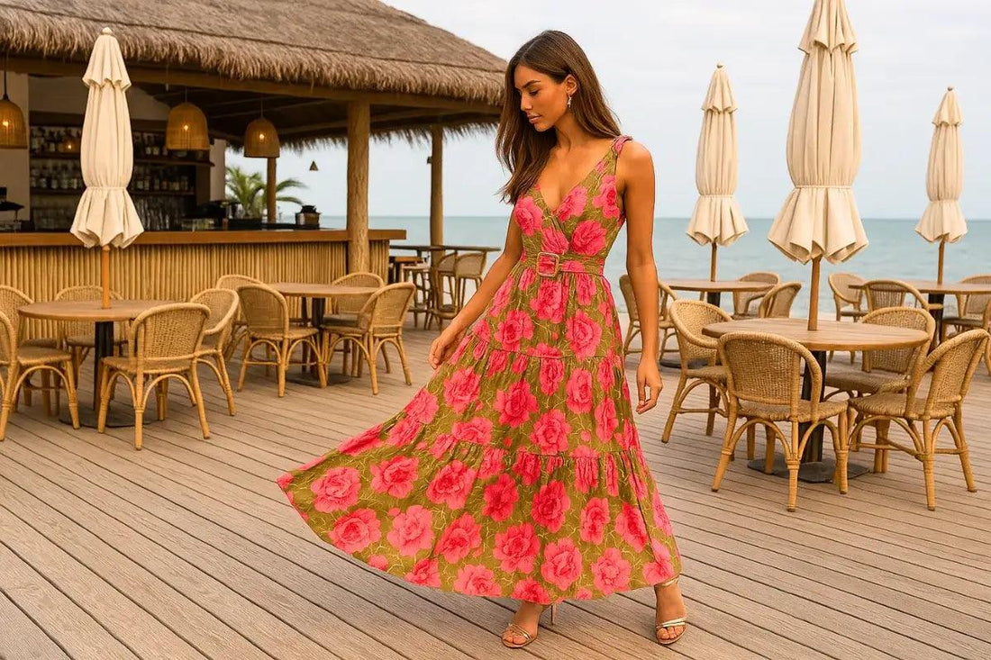 vestido casual longo