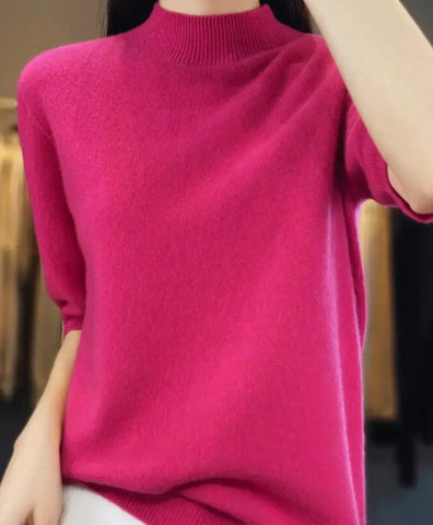 Blusa Tricot Feminina Meia Manga Elegante Cashmere | Yare Blusa Tricot Feminina Meia Manga Elegante Cashmere | Yare