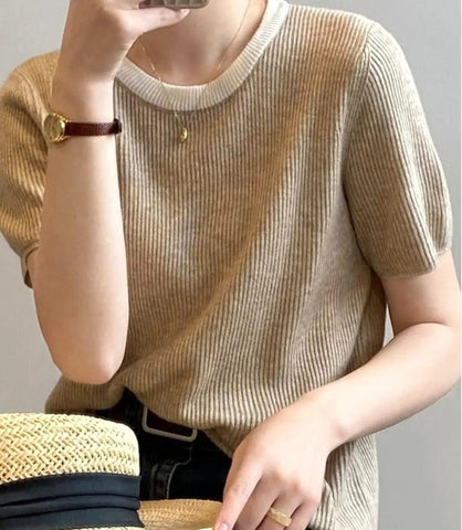 Blusa Feminina Canelada Gola Redonda | Yasi Blusa Feminina Canelada Gola Redonda | Yasi