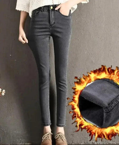 Calça Térmica Feminina Jeans | LeMoncler Calça Térmica Feminina Jeans | LeMoncler