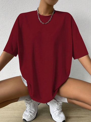Camiseta Feminina Longa Oversized Algodão | Agah Camiseta Feminina Longa Oversized Algodão | Agah