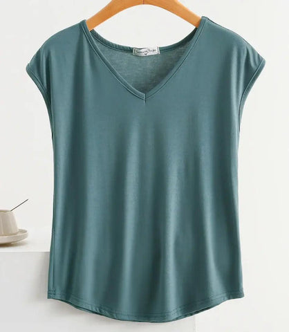 Camiseta Feminina Básica Decote V Conforto | Biana Camiseta Feminina Básica Decote V Conforto | Biana