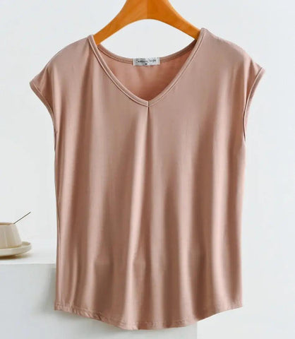 Camiseta Feminina Básica Decote V Conforto | Biana Camiseta Feminina Básica Decote V Conforto | Biana