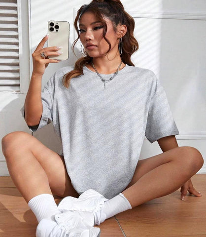Camiseta Feminina Longa Oversized Algodão | Agah Camiseta Feminina Longa Oversized Algodão | Agah