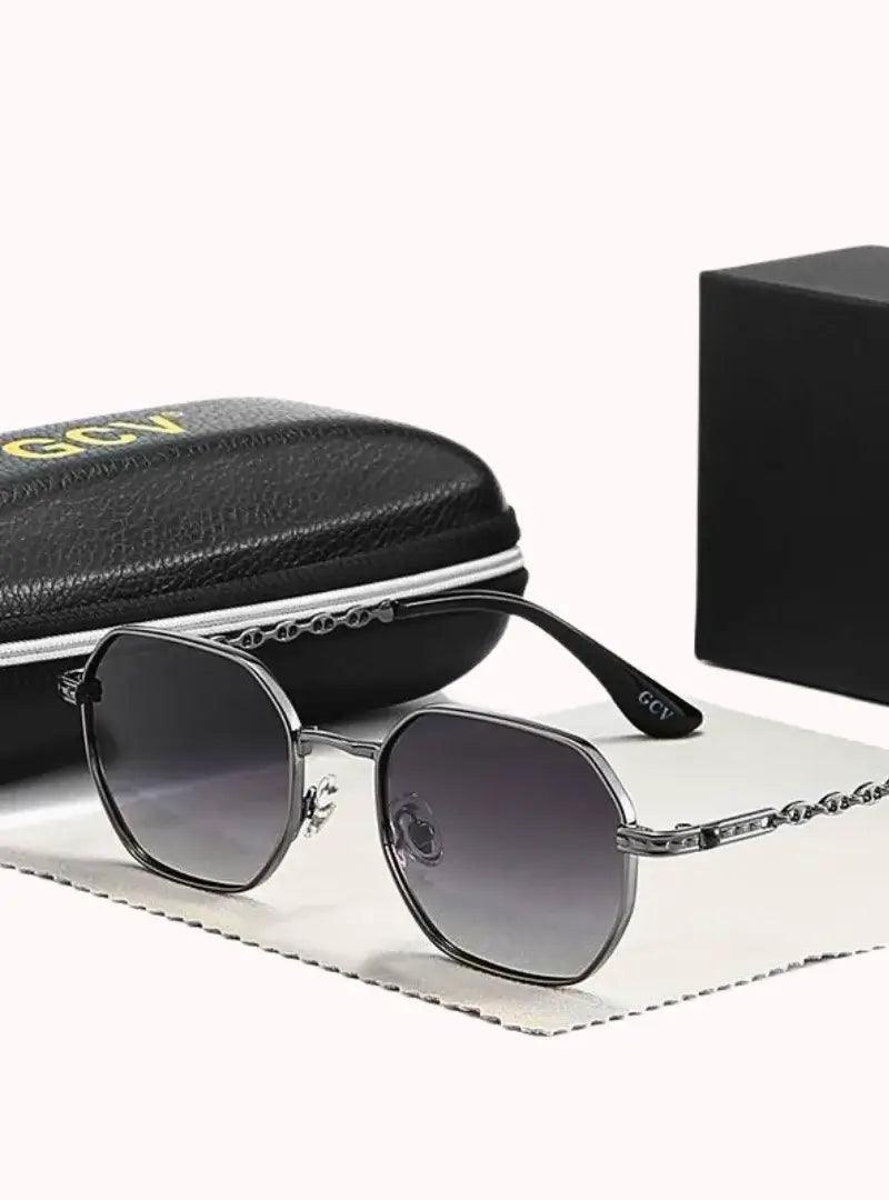 Óculos de Sol Vintage Hexagonal - Proteção UV e Estilo único para completar seu look Óculos de Sol Vintage Hexagonal - Proteção UV e Estilo único para completar seu look