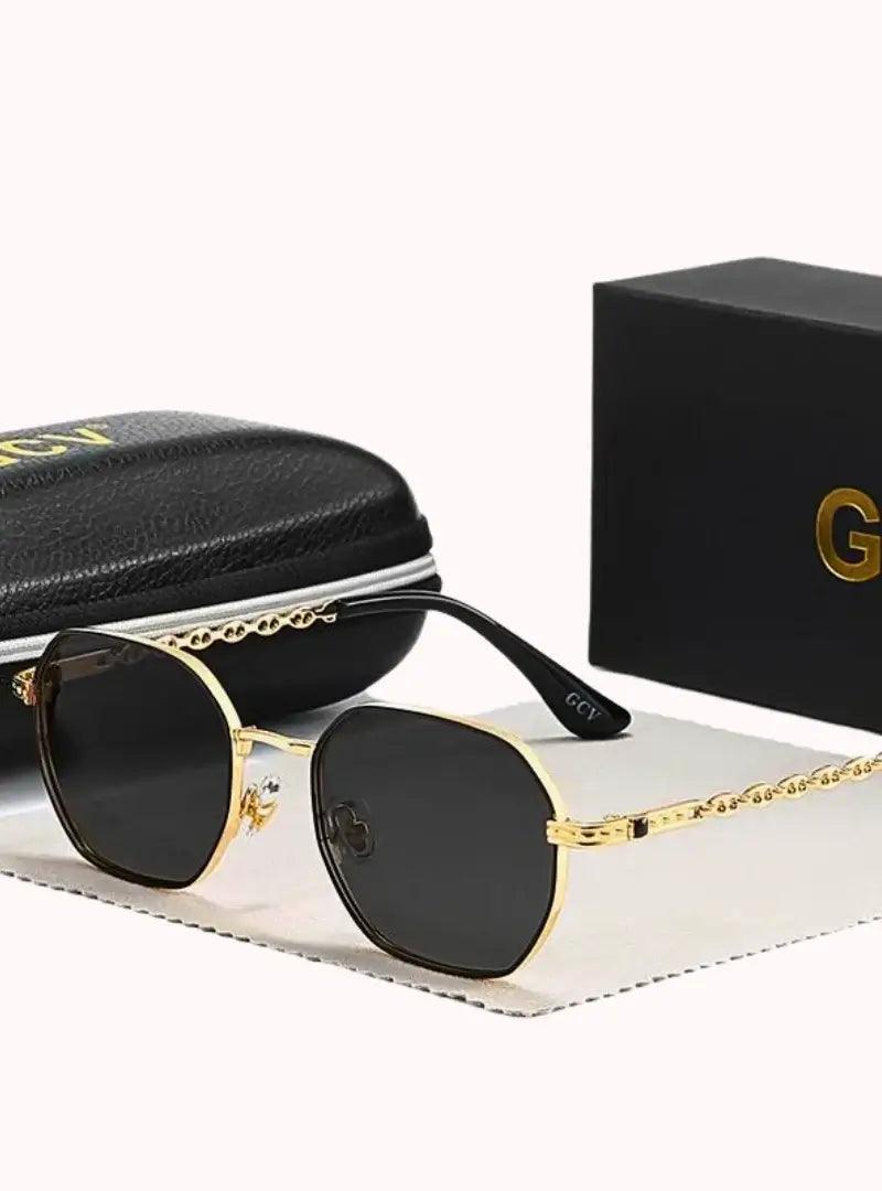 Óculos de Sol Vintage Hexagonal - Proteção UV e Estilo único para completar seu look Óculos de Sol Vintage Hexagonal - Proteção UV e Estilo único para completar seu look