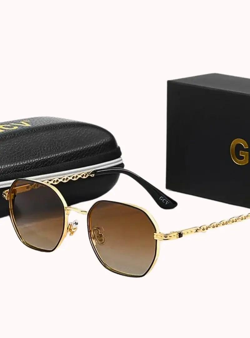 Óculos de Sol Vintage Hexagonal - Proteção UV e Estilo único para completar seu look Óculos de Sol Vintage Hexagonal - Proteção UV e Estilo único para completar seu look