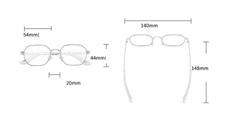 Óculos de Sol Vintage Hexagonal - Proteção UV e Estilo único para completar seu look Óculos de Sol Vintage Hexagonal - Proteção UV e Estilo único para completar seu look