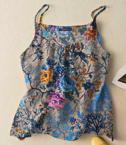 Regata Feminina Estampada Alça Fina Verão | Bêa Regata Feminina Estampada Alça Fina Verão | Bêa