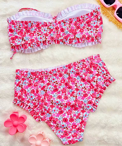 Biquíni Feminino Tomara Que Caia Cintura Alta Floral | Marea Biquíni Feminino Tomara Que Caia Cintura Alta Floral | Marea