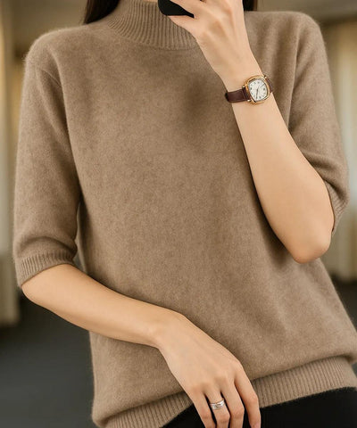 Comprar blusa tricot feminina marrom meia manga felpuda cashemere elegante para looks confortáveis na meia-estação e inverno em promoção ZARA
 Comprar blusa tricot feminina marrom meia manga felpuda cashemere elegante para looks confortáveis na meia-estação e inverno em promoção ZARA