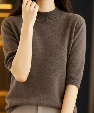 Blusa Tricot Feminina Meia Manga Elegante Cashmere | Yare Blusa Tricot Feminina Meia Manga Elegante Cashmere | Yare