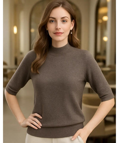 Blusa Tricot Feminina Meia Manga Elegante Cashmere | Yare Blusa Tricot Feminina Meia Manga Elegante Cashmere | Yare