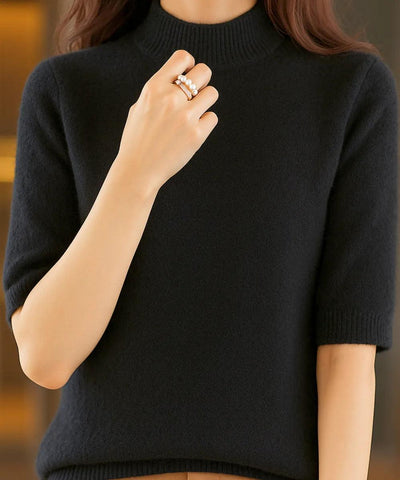 Comprar blusa tricot feminina preto meia manga felpuda cashemere elegante para looks confortáveis na meia-estação e inverno em promoção ZARA
 Comprar blusa tricot feminina preto meia manga felpuda cashemere elegante para looks confortáveis na meia-estação e inverno em promoção ZARA