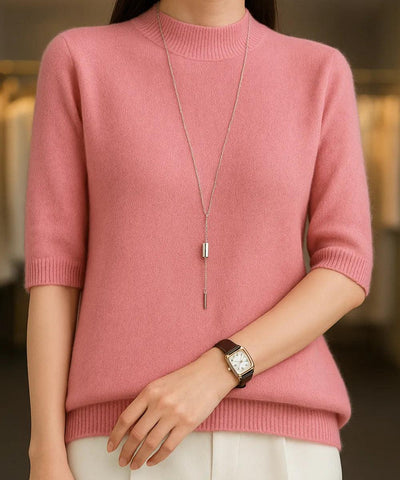 Blusa Tricot Feminina Meia Manga Elegante Cashmere | Yare Blusa Tricot Feminina Meia Manga Elegante Cashmere | Yare