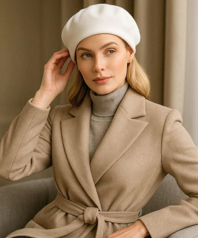 Boina Feminina Francesa de Lã com Cashmere Elegante | Francis Boina Feminina Francesa de Lã com Cashmere Elegante | Francis