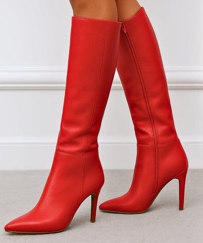 Bota Feminina Cano Alto Salto Fino Couro Elegante | Lione Bota Feminina Cano Alto Salto Fino Couro Elegante | Lione