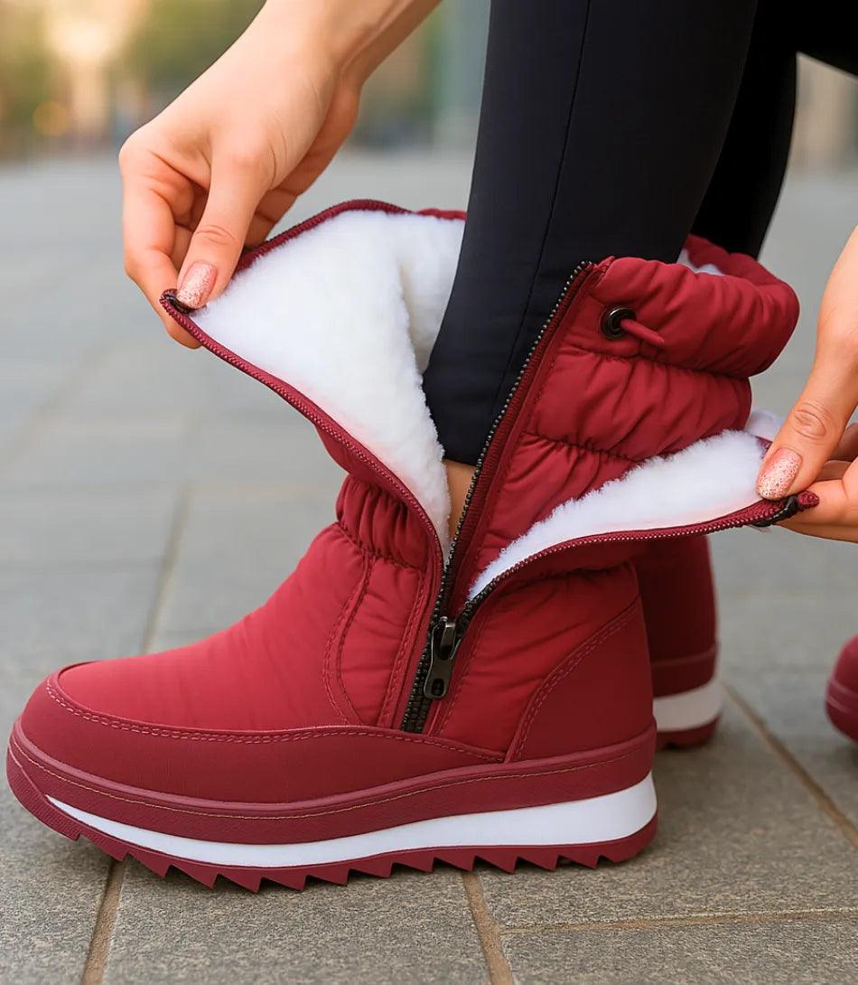 Bota Feminina Impermeável Térmica de Inverno - Anellimn