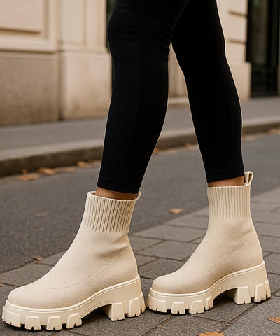 Bota Feminina Tratorada Knit de Inverno Urbano | Soled Bota Feminina Tratorada Knit de Inverno Urbano | Soled