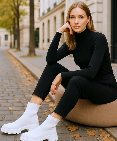 Bota Feminina Tratorada Knit de Inverno Urbano | Soled Bota Feminina Tratorada Knit de Inverno Urbano | Soled