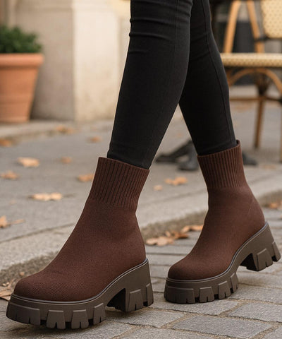 Bota Feminina Tratorada Knit de Inverno Urbano | Soled Bota Feminina Tratorada Knit de Inverno Urbano | Soled