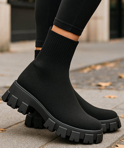 Bota Feminina Tratorada Knit de Inverno Urbano | Soled Bota Feminina Tratorada Knit de Inverno Urbano | Soled