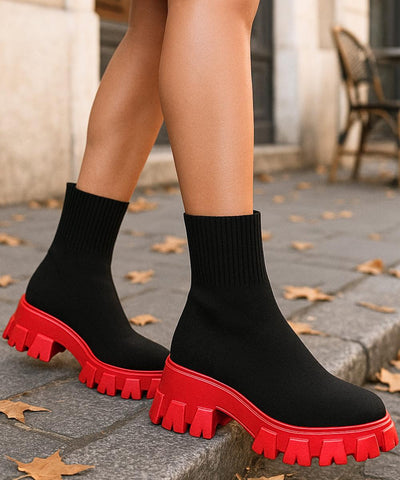 Bota Feminina Tratorada Knit de Inverno Urbano | Soled Bota Feminina Tratorada Knit de Inverno Urbano | Soled