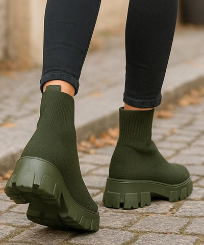 Bota Feminina Tratorada Knit de Inverno Urbano | Soled Bota Feminina Tratorada Knit de Inverno Urbano | Soled