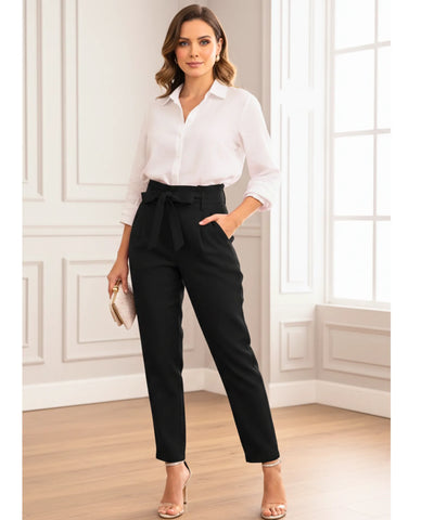 Calça Alfaiataria Feminina Cintura Alta Cinto | Halia Calça Alfaiataria Feminina Cintura Alta Cinto | Halia