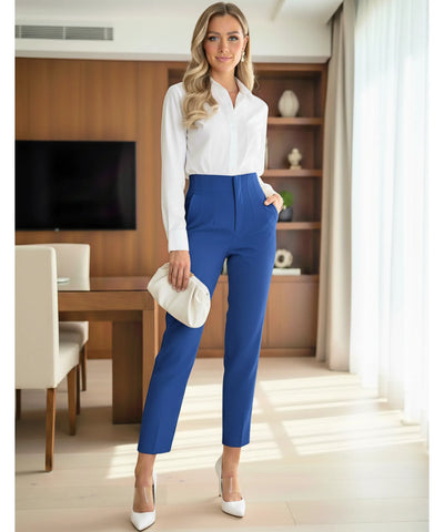 Calça Alfaiataria Feminina Cintura Alta Elegante | Flime Calça Alfaiataria Feminina Cintura Alta Elegante | Flime