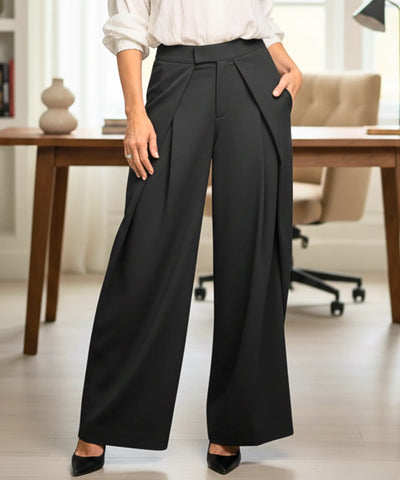 Calça Alfaiataria Feminina Wide Leg Casual Elegante | Trali Calça Alfaiataria Feminina Wide Leg Casual Elegante | Trali