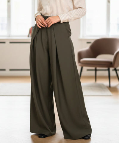 Calça Alfaiataria Feminina Wide Leg Casual Elegante | Trali Calça Alfaiataria Feminina Wide Leg Casual Elegante | Trali