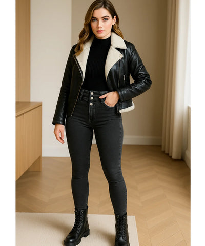 Comprar calça jeans feminina térmica com forro peluciado interno e cintura alta modeladora para dias frios e inverno elegante Comprar calça jeans feminina térmica com forro peluciado interno e cintura alta modeladora para dias frios e inverno elegante