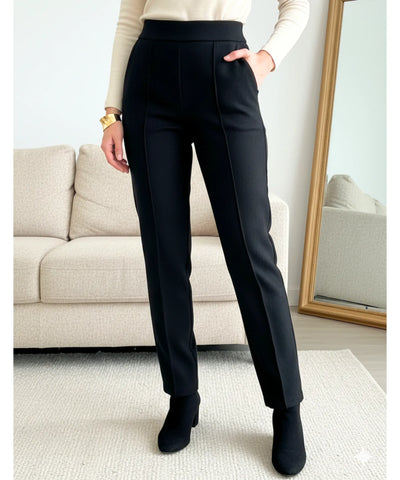 Calça Moletom Alfaiataria Feminina Bolsos Cintura Alta | Joa Calça Moletom Alfaiataria Feminina Bolsos Cintura Alta | Joa