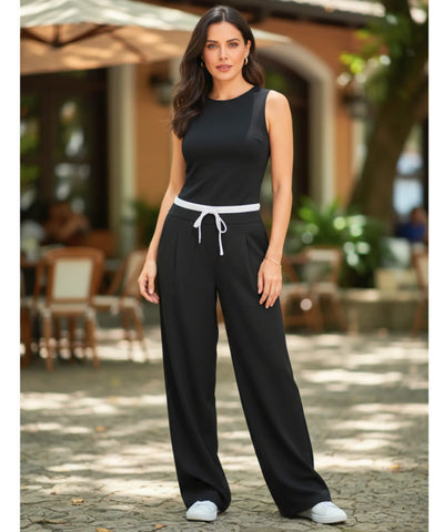 Calça Wide Leg Feminina Alfaiataria Cintura Alta Leve | Cili Calça Wide Leg Feminina Alfaiataria Cintura Alta Leve | Cili