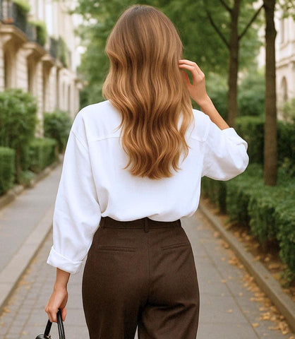 Comprar camisa de linho feminina branca oversized com manga longa para looks casuais ou ambiente profissional em promoção AMARO
 Comprar camisa de linho feminina branca oversized com manga longa para looks casuais ou ambiente profissional em promoção AMARO