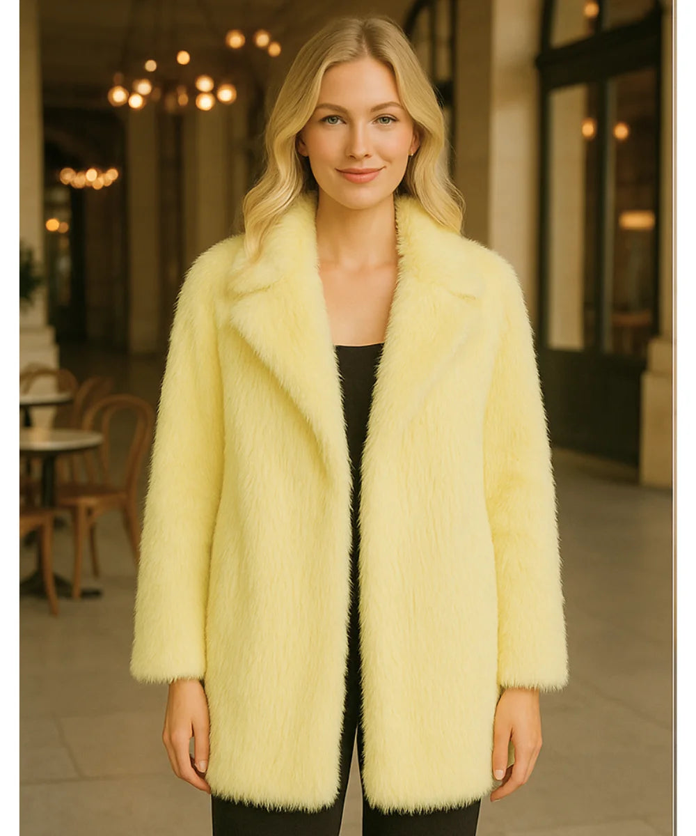 Comprar casaco feminino de pelo sintético premium super macio e elegante para inverno em oferta com caimento impecável Comprar casaco feminino de pelo sintético premium super macio e elegante para inverno em oferta com caimento impecável