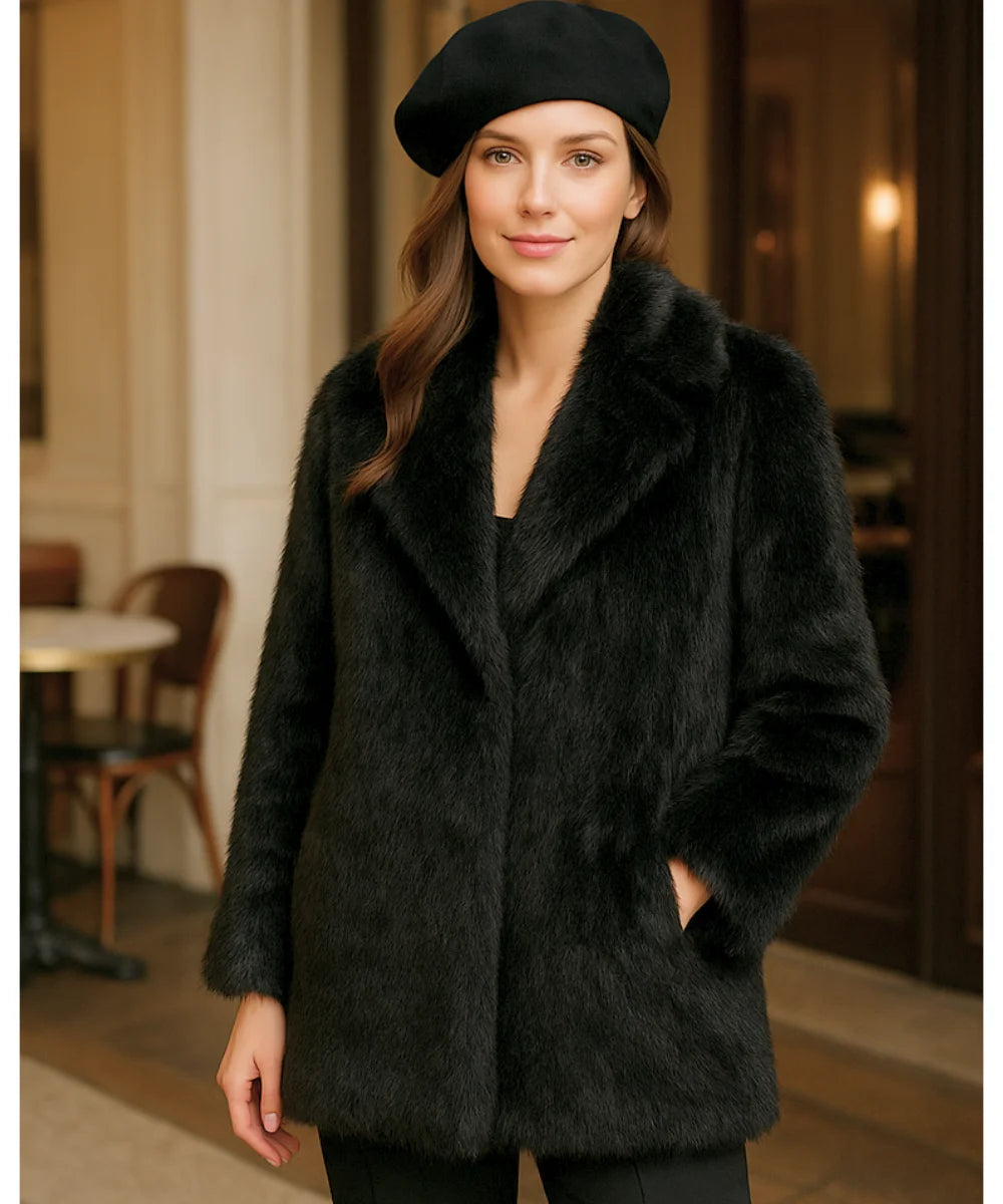 Comprar casaco feminino de pelo sintético premium super macio e elegante para inverno em oferta com caimento impecável Comprar casaco feminino de pelo sintético premium super macio e elegante para inverno em oferta com caimento impecável