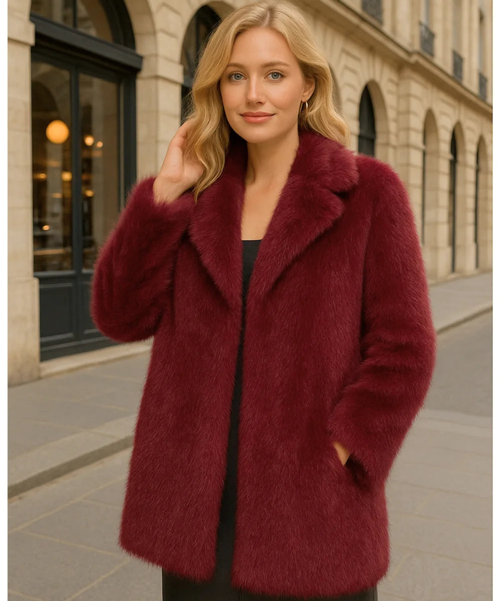 Comprar casaco feminino de pelo sintético premium super macio e elegante para inverno em oferta com caimento impecável Comprar casaco feminino de pelo sintético premium super macio e elegante para inverno em oferta com caimento impecável