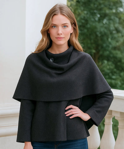 Casaco Feminino Tricot Oversized Lã Batida Inverno | Poli Casaco Feminino Tricot Oversized Lã Batida Inverno | Poli