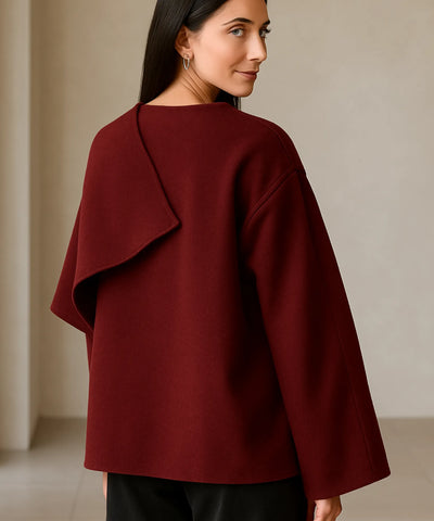 Casaco Feminino Tricot Oversized Lã Batida Inverno | Poli Casaco Feminino Tricot Oversized Lã Batida Inverno | Poli