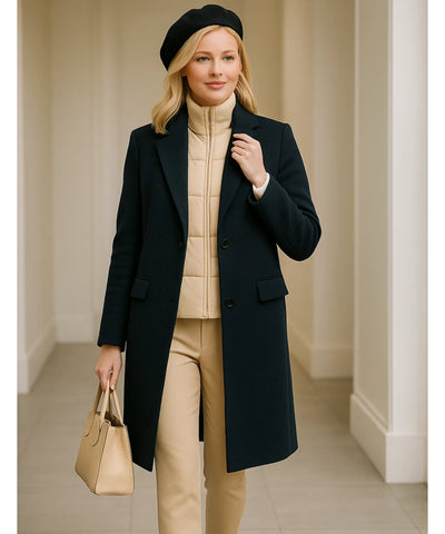 Colete Puffer Feminino Couro Sintético Gola Alta Inverno | Gigi Colete Puffer Feminino Couro Sintético Gola Alta Inverno | Gigi