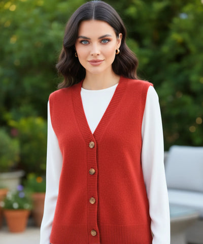 Colete Feminino Tricot Elegante Com Botões Sem Manga | Lilitz Colete Feminino Tricot Elegante Com Botões Sem Manga | Lilitz