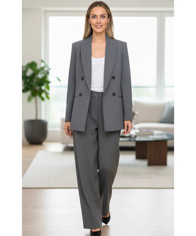 Conjunto Feminino Alfaiataria com Blazer e Calça Reta Elegante | Piazi Conjunto Feminino Alfaiataria com Blazer e Calça Reta Elegante | Piazi