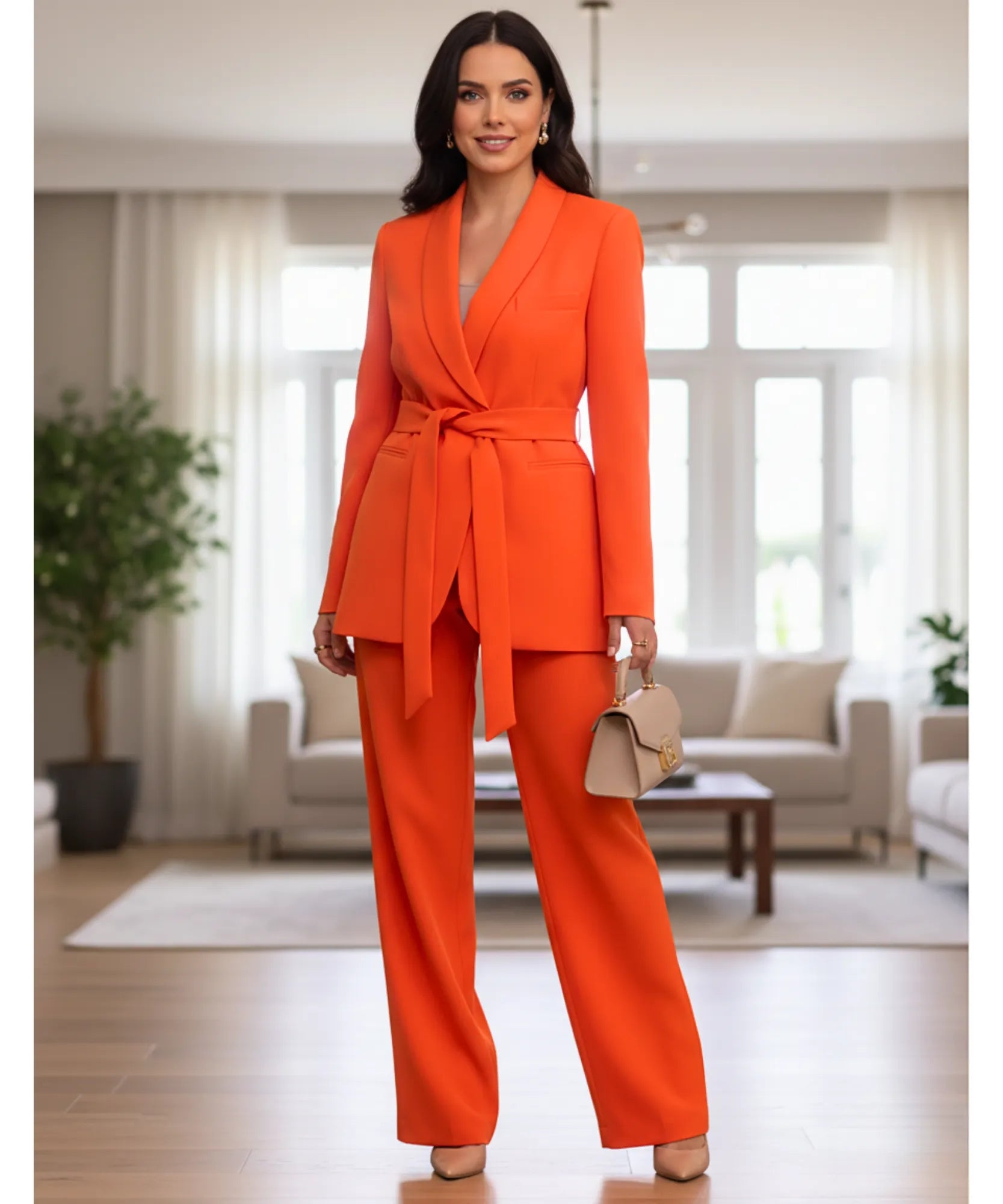 Blazer feminino com faixa e calça flare em alfaiataria moderna em promoção ZARA
 Blazer feminino com faixa e calça flare em alfaiataria moderna em promoção ZARA