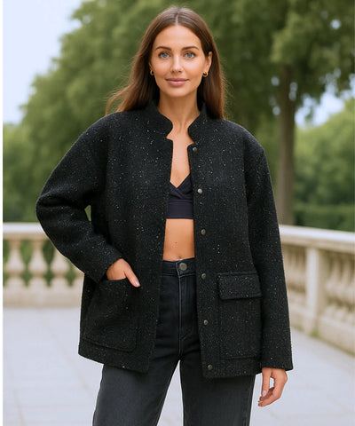 Jaqueta Bomber Feminina Paetê Brilho Elegante | Siara Jaqueta Bomber Feminina Paetê Brilho Elegante | Siara