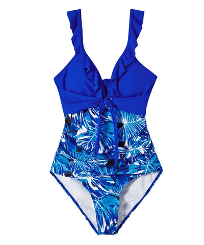 Maiô Mãe e Filha Azul com Shorts Pai e Filho Praia | Leme Maiô Mãe e Filha Azul com Shorts Pai e Filho Praia | Leme