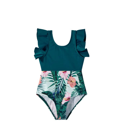 Maiô Mãe e Filha Azul com Shorts Pai e Filho Praia | Leme Maiô Mãe e Filha Azul com Shorts Pai e Filho Praia | Leme