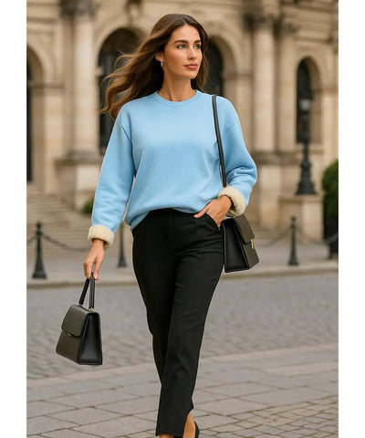 Moletom Feminino Peluciado Grosso com Forro Interno Térmico | Biela Moletom Feminino Peluciado Grosso com Forro Interno Térmico | Biela